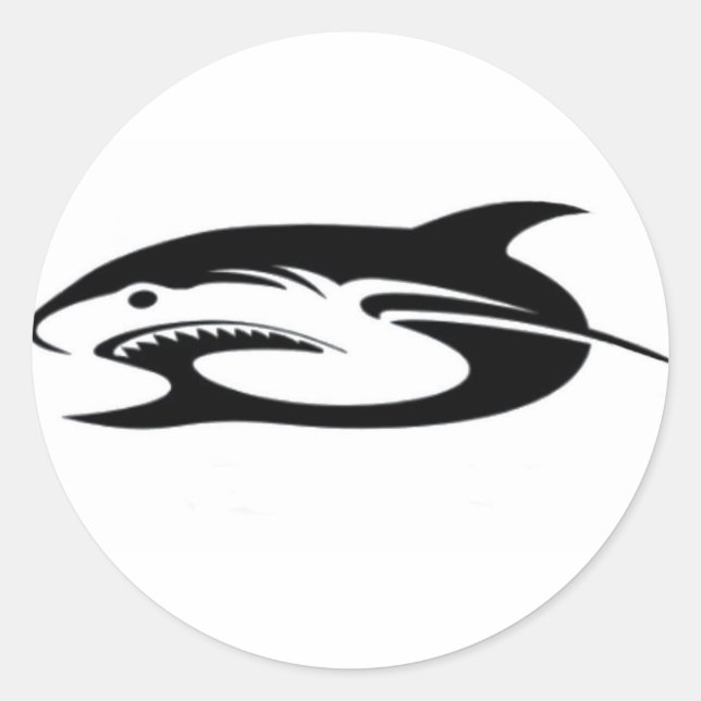 Sticker Rond Produits du logo requin (Devant)