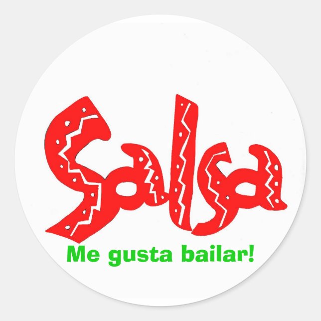 Sticker Rond Produits du logo Salsa Dance ! (Devant)