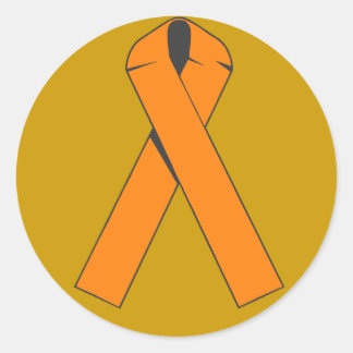Sticker Rond Produits du ruban de sensibilisation à l'orange