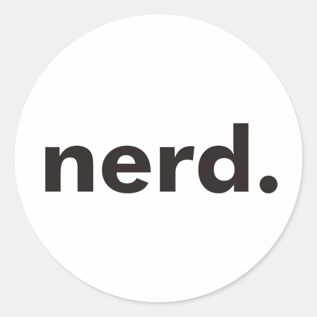 Sticker Rond Produits et designs nerd ! (Devant)