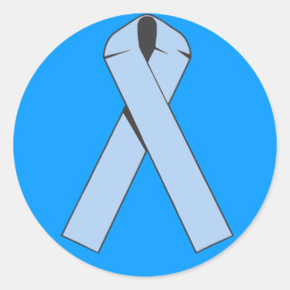 Sticker Rond Produits et vêtements en ruban bleu clair