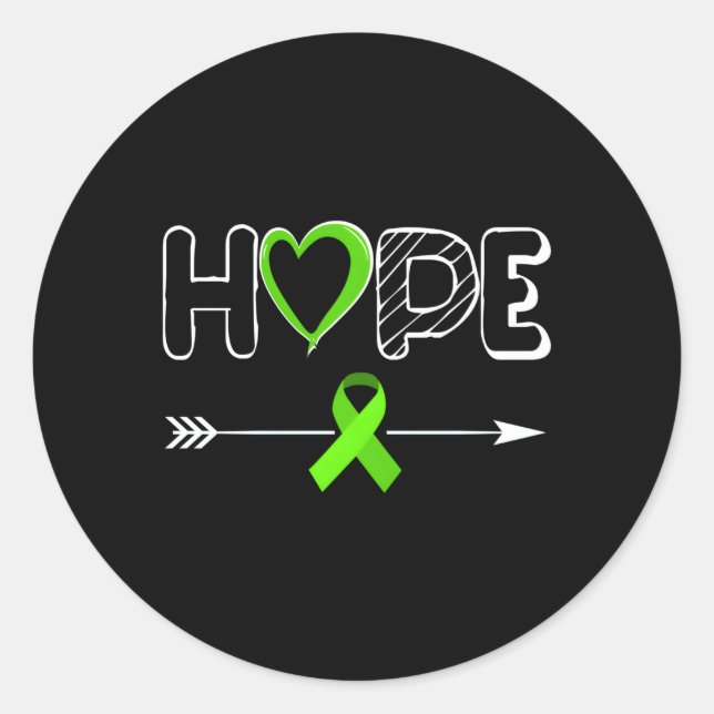 Sticker Rond Produits Hope Lymphoma Produits Ribbon Lymphoma Aw (Devant)