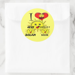 Sticker Rond Produits promotionnels de conception de soleil mig