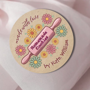 Sticker Rond Produits Rustiques faits maison Cuisine biscuits F