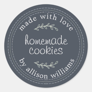 Sticker Rond Produits Rustiques faits maison de pâtisserie Cook