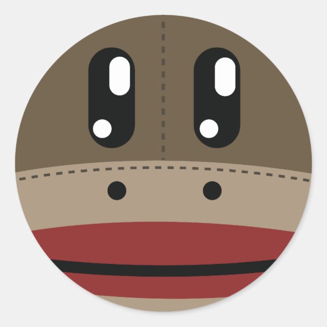 Sticker Rond Produits visqueux pour singe (Devant)