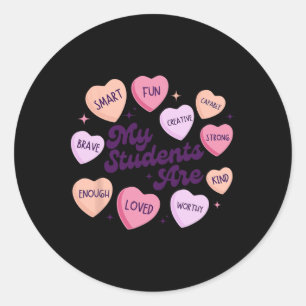 Sticker Rond Professeur Affirmations positives Valentine Candy 