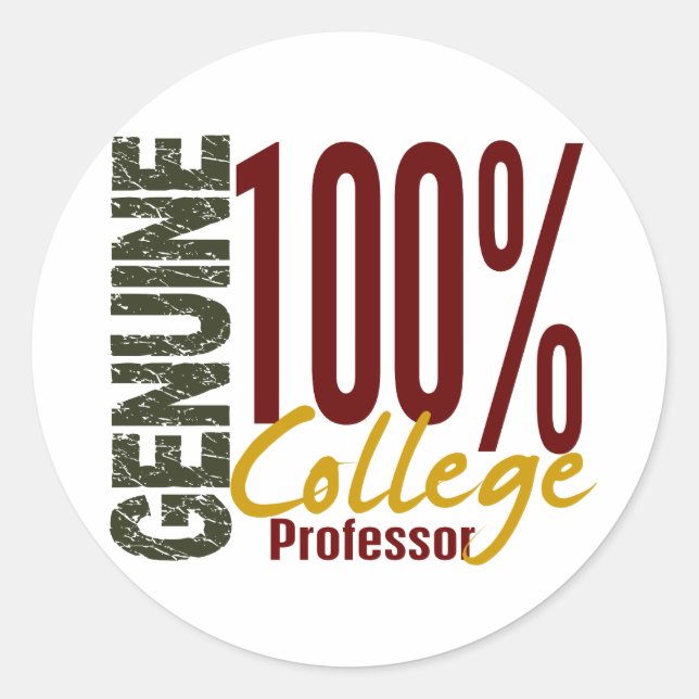 Sticker Rond Professeur au collège Genuine (Devant)