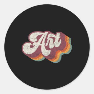 Sticker Rond Professeur D'Art À L'École