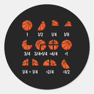 Sticker Rond Professeur de mathématiques fraction sketchl sport