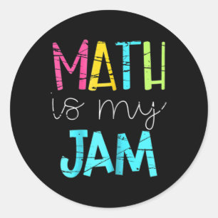 Sticker Rond Professeur De Maths De Retour À L'École
