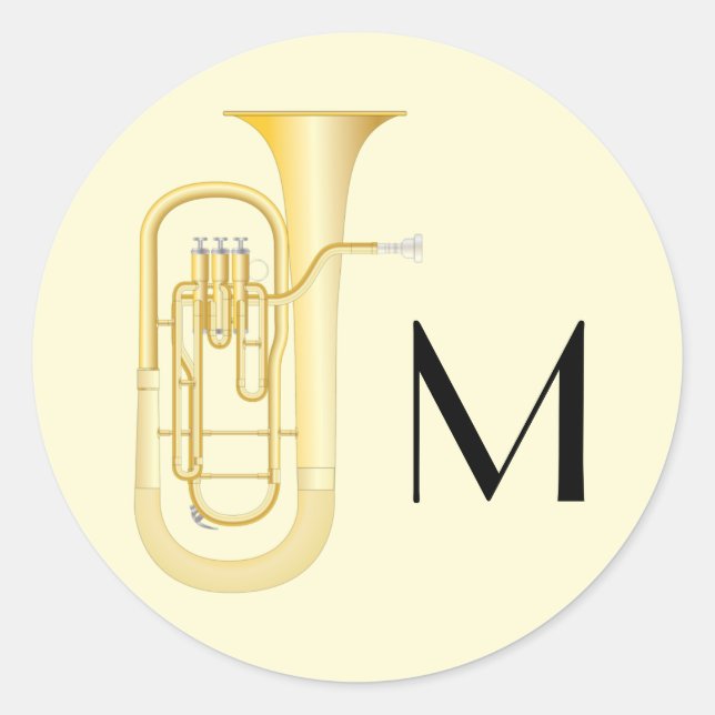 Sticker Rond Professeur de musique Baritone (Devant)