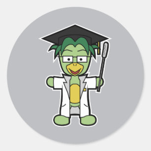 Sticker Rond Professeur Kappa- Docteur en études de Yokai
