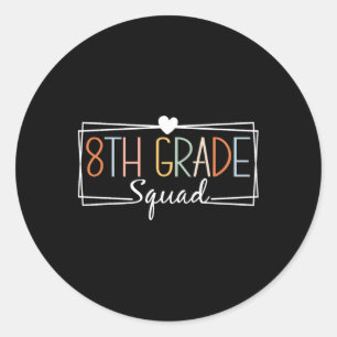 Sticker Rond Professeurs de la classe des élèves de huitième an