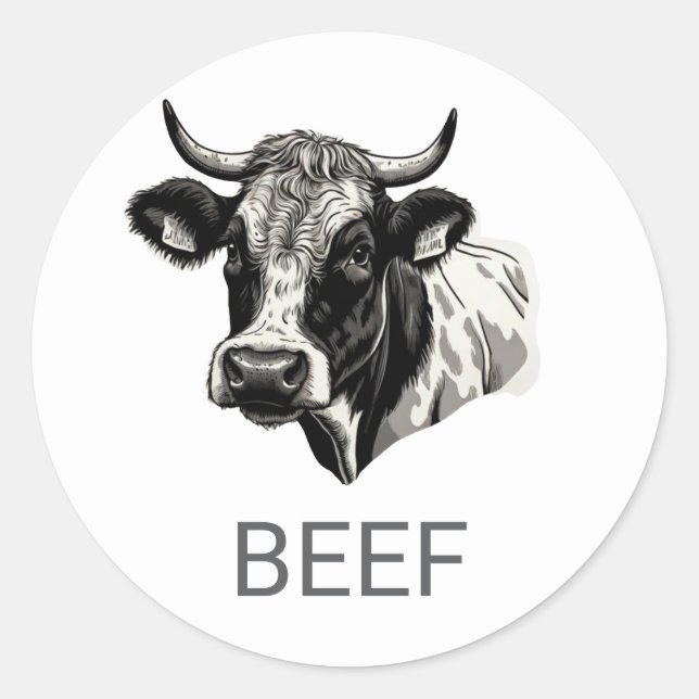 Sticker Rond Professional Custom Beef Mariage Repas Choice Cla (Devant)