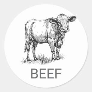 Sticker Rond Professional Custom Beef Mariage Repas Choice Cla