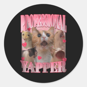 Sticker Rond Professional Yapper Chat Drôle Mème
