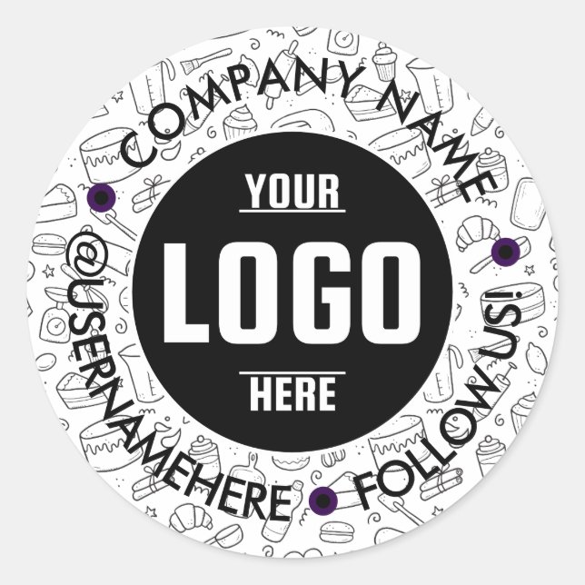 Sticker Rond Professionnel 3 x 3 pouces Rond Vinyle étanche (Devant)