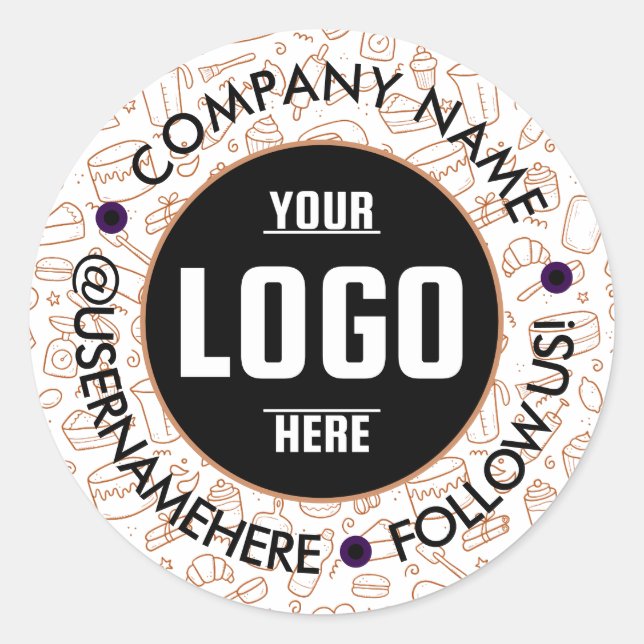 Sticker Rond Professionnel 3 x 3 pouces Rond Vinyle étanche (Devant)