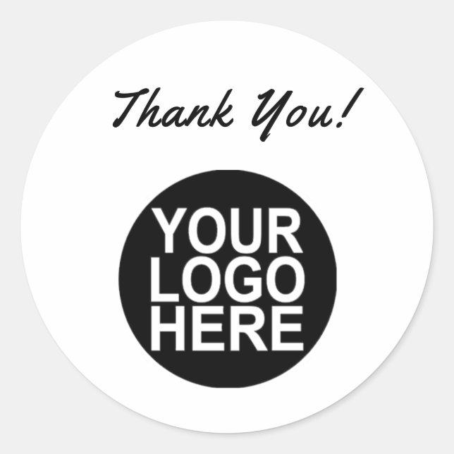 Sticker Rond Professionnel du logo de l'entreprise (Devant)