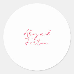 Sticker Rond Professionnel minimaliste rouge blanc moderne
