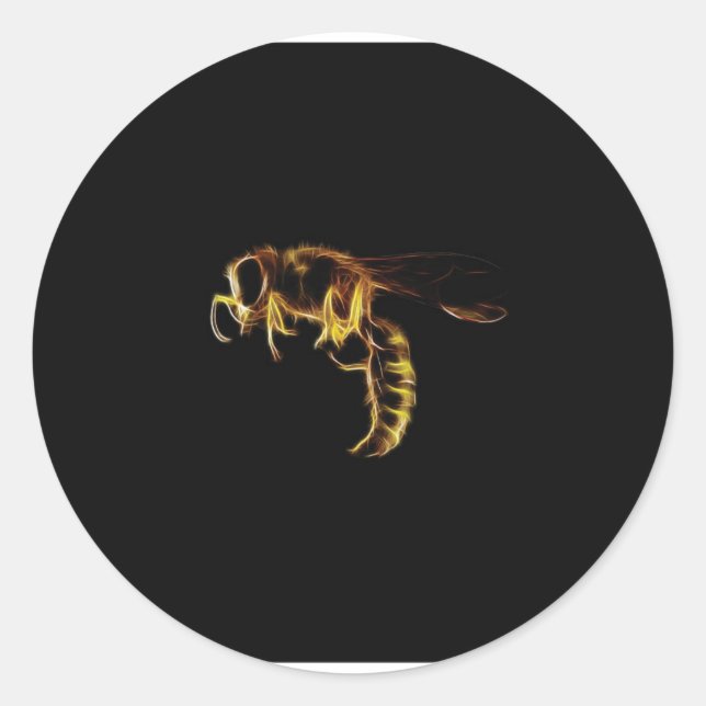 Sticker Rond profil d'abeilles volantes (Devant)