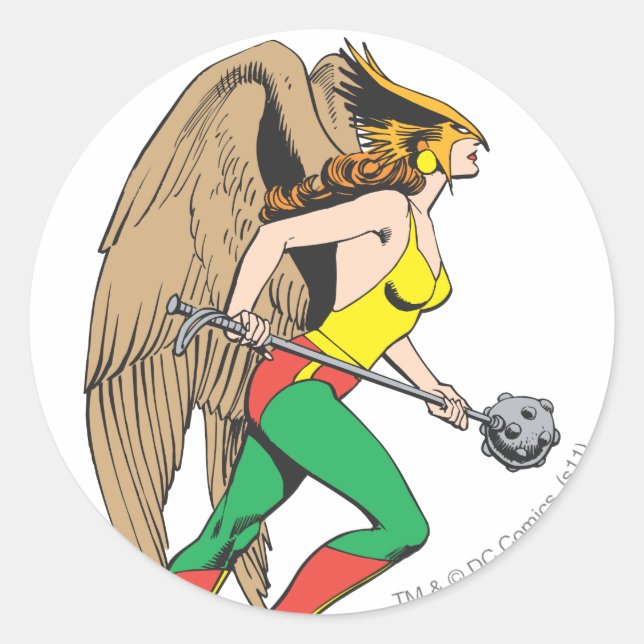 Sticker Rond Profil Hawkwoman (Devant)