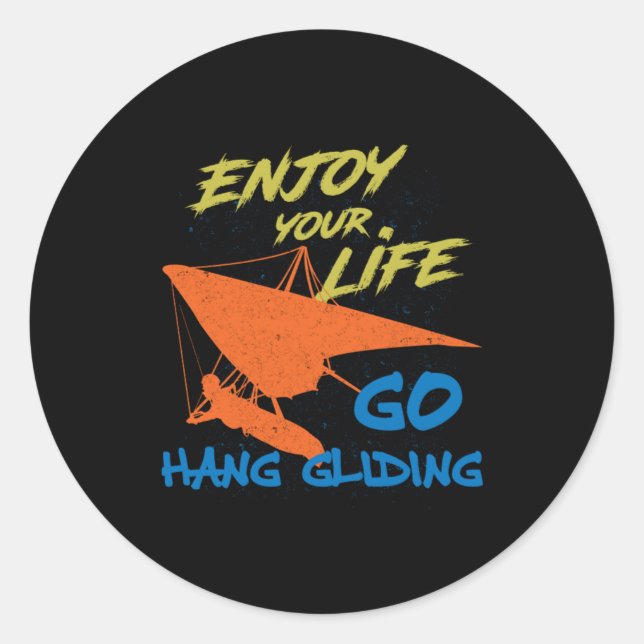 Sticker Rond Profitez de Hang Glider Extreme Sports Hang Glider (Devant)