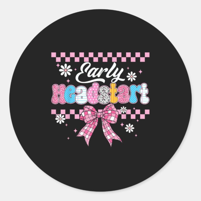 Sticker Rond Programme D'Aide À L'Enseignant Retour À L'École A (Devant)