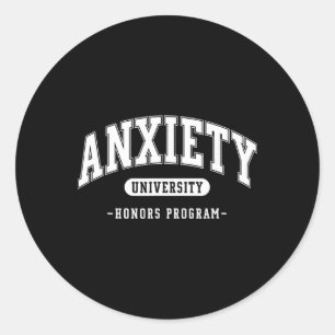 Sticker Rond Programme d'honneurs d'anxiété Université Drôle Sa