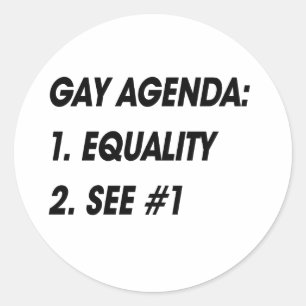 STICKER ROND PROGRAMME GAY - ÉGALITÉ