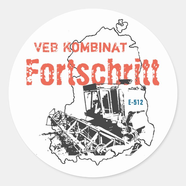 Sticker Rond Progrès en RDA (Devant)