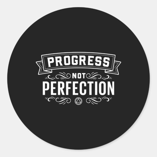Sticker Rond Progression non perfection Sobre Récupération (Devant)