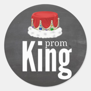 Sticker Rond Prom King