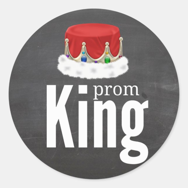 Sticker Rond Prom King (Devant)