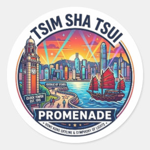 STICKER ROND PROMENADE DE TSIM SHA TSUI