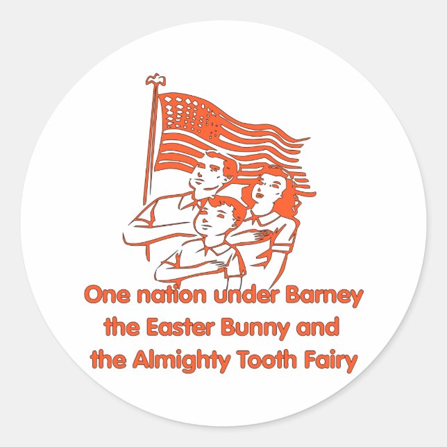 Sticker Rond Promesse athée (Devant)