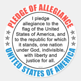 Sticker Rond Promesse d'allégeance