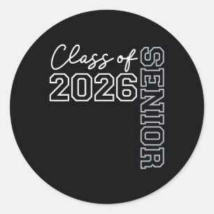 Sticker Rond Promotion 2026 Senior 2026 Drôles Seniors Diplômés