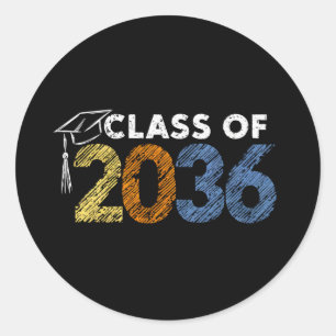 Sticker Rond Promotion 2036 Grandir avec moi Premier jour d'éco