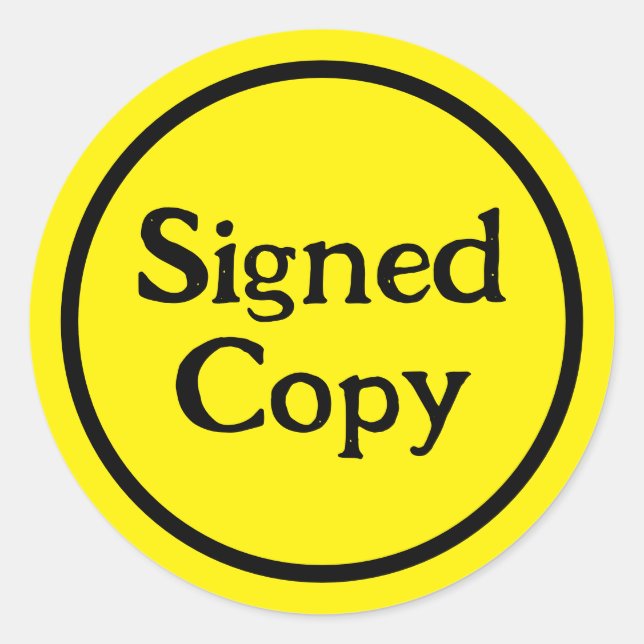 Sticker Rond Promotion de l'autographe de l'auteur de la copie  (Devant)