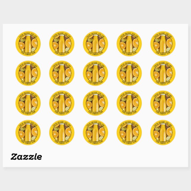 Sticker Rond Promotion de produit photo Jaune (Feuille)