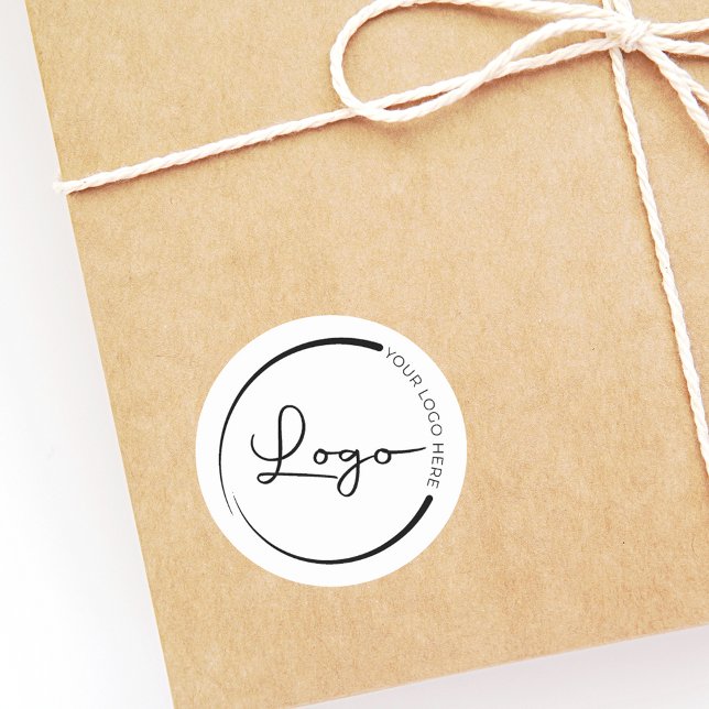 Sticker Rond Promotion du logo commercial personnalisé (Créateur téléchargé)