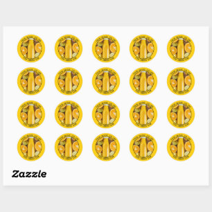 Sticker Rond Promotion du produit photo Jaune
