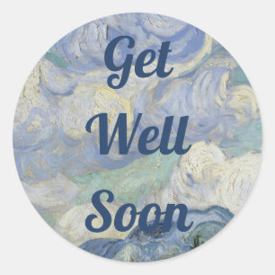 Sticker Rond Prompt rétablissement Ciel bleu vintage peinture V