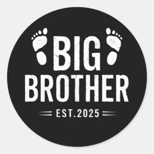 Sticker Rond Promu à Big Brother Est. 2025 Baby Annonce