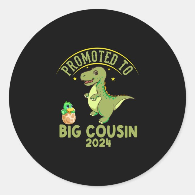 Sticker Rond Promu À Big Cousin Est 2024, Drôle Cousins (Devant)