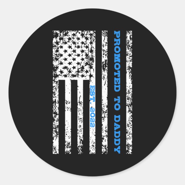 Sticker Rond Promu À Daddy 2022 Première Fête des pères (Devant)