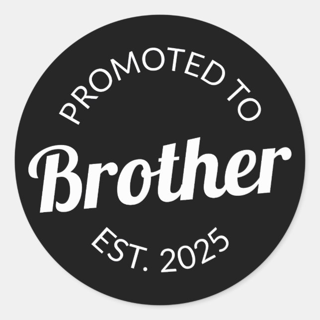 Sticker Rond Promu À Frère Est. 2025 I (Devant)