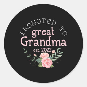 Sticker Rond Promu À Grand Grand Grand-Mère Est 2022 Première F